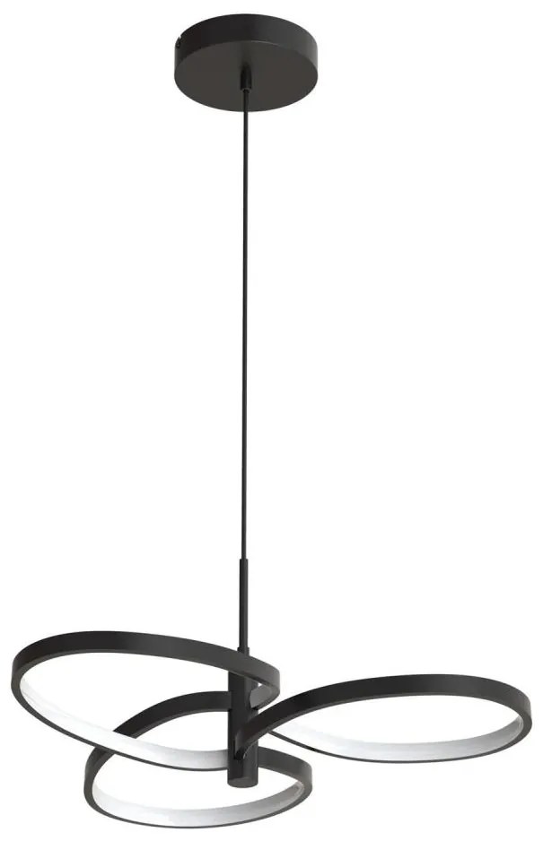 LED полилей на кабел RIBBON LED/25W/230V 4000K черен