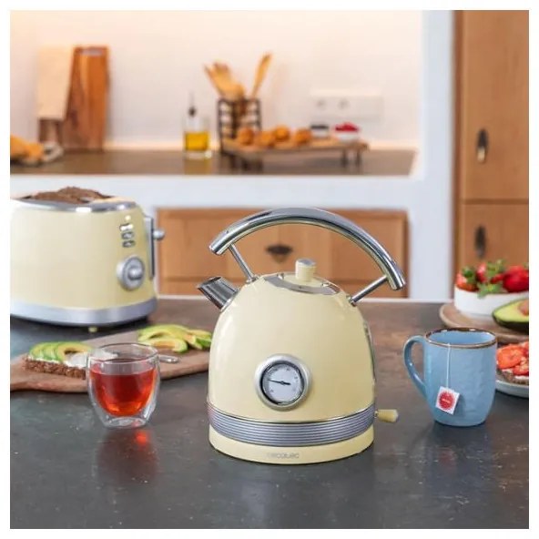Електрическа кана Cecotec Thermosense 420 Vintage Light Yellow