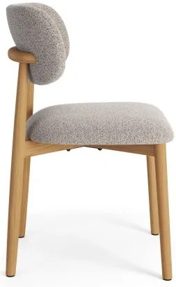 АЛДО Бежово лате (тъкан Монза 60)/рамка лакиран дъб - ДЪРВЕН СТОЛ БУКЛЕ ЗА ДНЕВНА, ТРАПЕЗАРИЯ, КУХНЯ РЕТРО