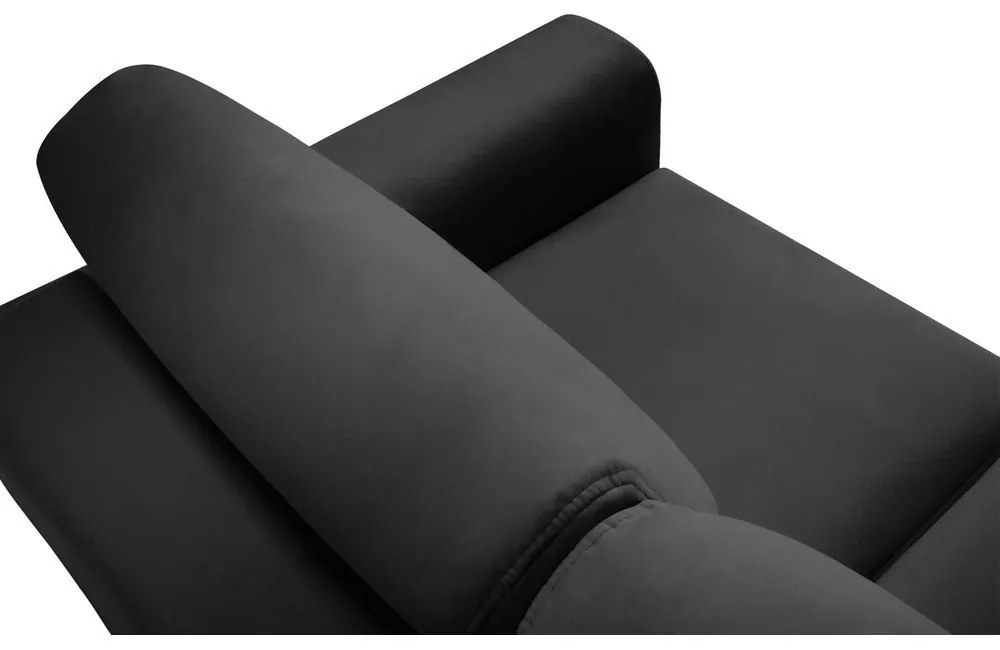 Тъмносив кадифен разтегателен диван с място за съхранение 235 cm Kyoto – Cosmopolitan Design