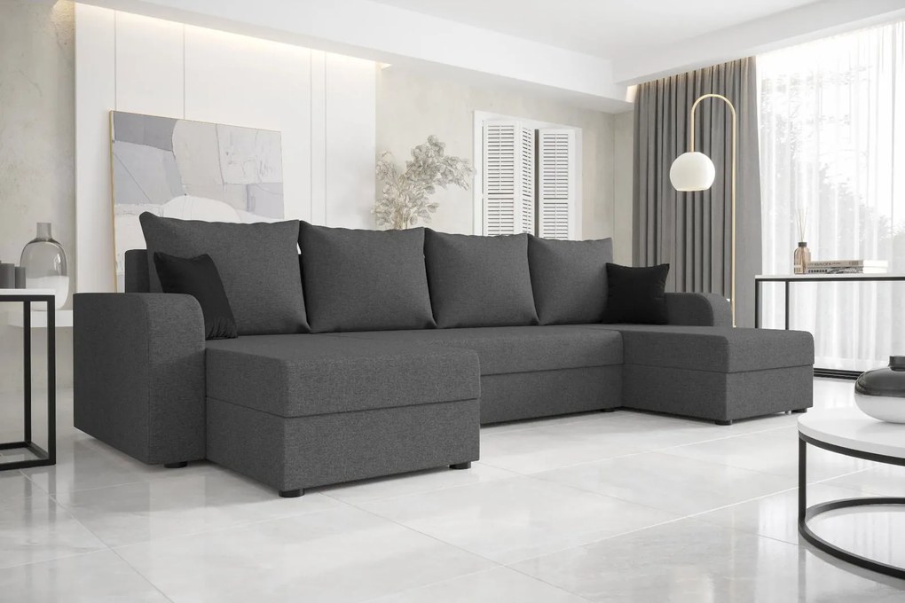 Ъглов диван Dennis U-Gkri Skouro