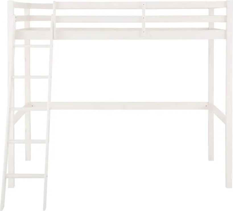 Бяло повдигнато легло от борова дървесина Alpi2 - Støraa