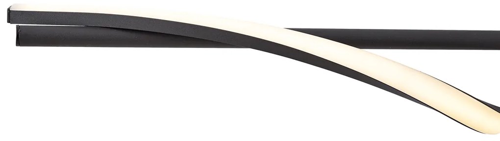 Дизайнерска висяща лампа черна 110 см с LED димируема в 3 стъпки - Wokkel