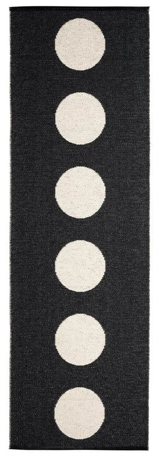 Черно-бяла пътека за открито и закрито 70x225 cm Vera Black – Pappelina