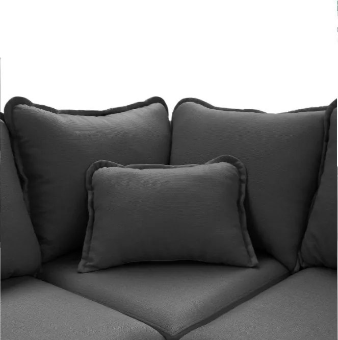 Тъмносив ъглов диван (ляв ъгъл) Beata - Ropez