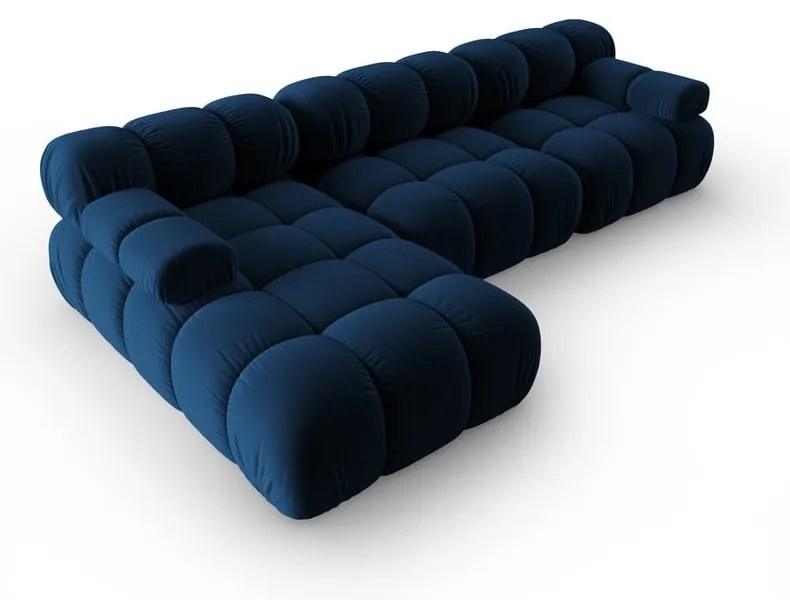 Син кадифен диван 285 cm Bellis - Micadoni Home