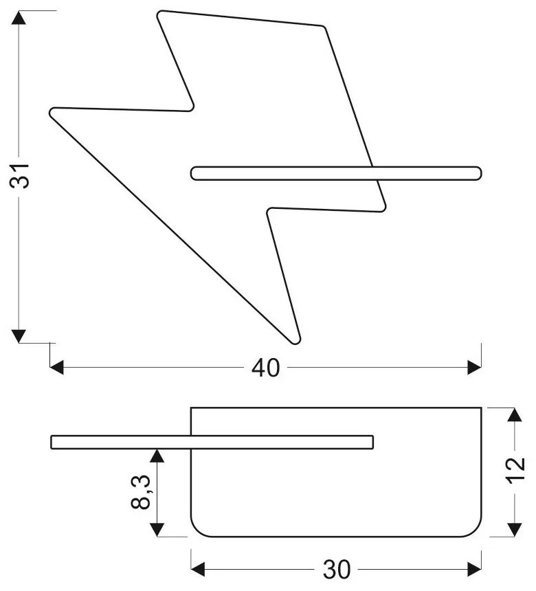 Жълто детско осветително тяло Lightning - Candellux Lighting
