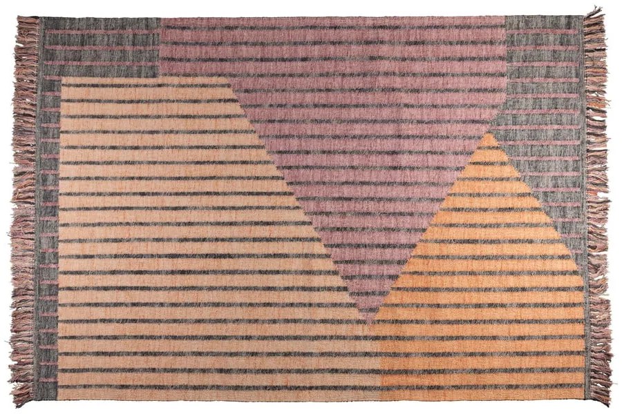 Розов/прасковен памучен килим 160x230 cm Hampton – Dutchbone