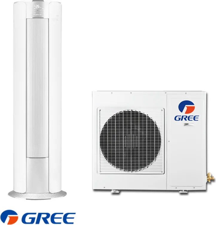 Колонен климатик Gree GVH24AK-K3DNC8A, 24000 BTU, 54 м2, A++/A+, WI-Fi, R-410A, Бял