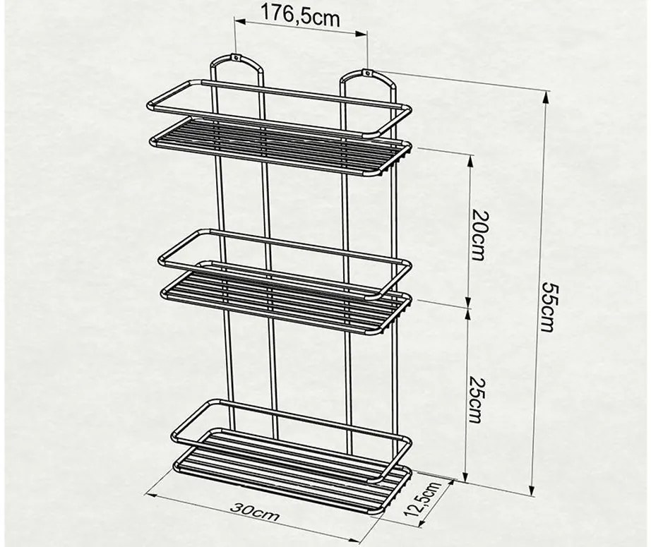 Рафт за баня TEKNO TEL BK-019 , Три нива