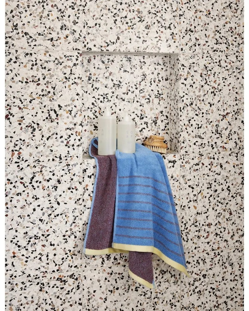 Синя и лилава памучна кърпа Dora, 50 x 100 cm - Hübsch