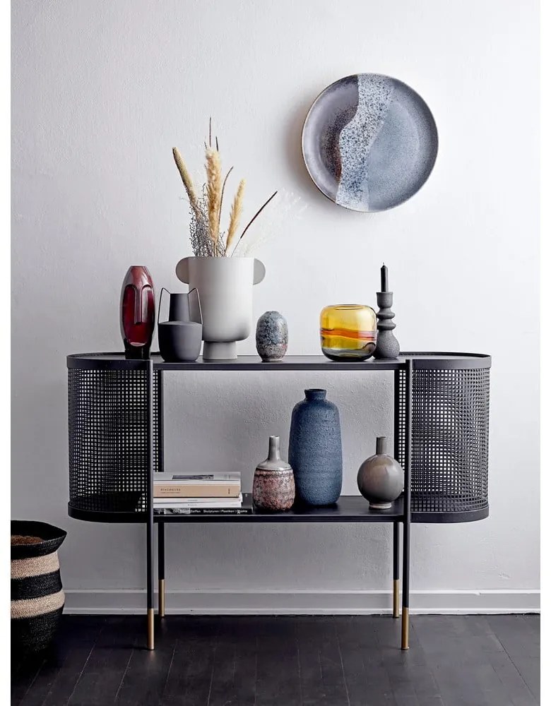 Черна метална ваза , височина 20,5 cm Itamar - Bloomingville