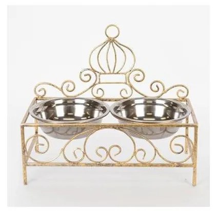 Стойка с две купи от неръждаема стомана