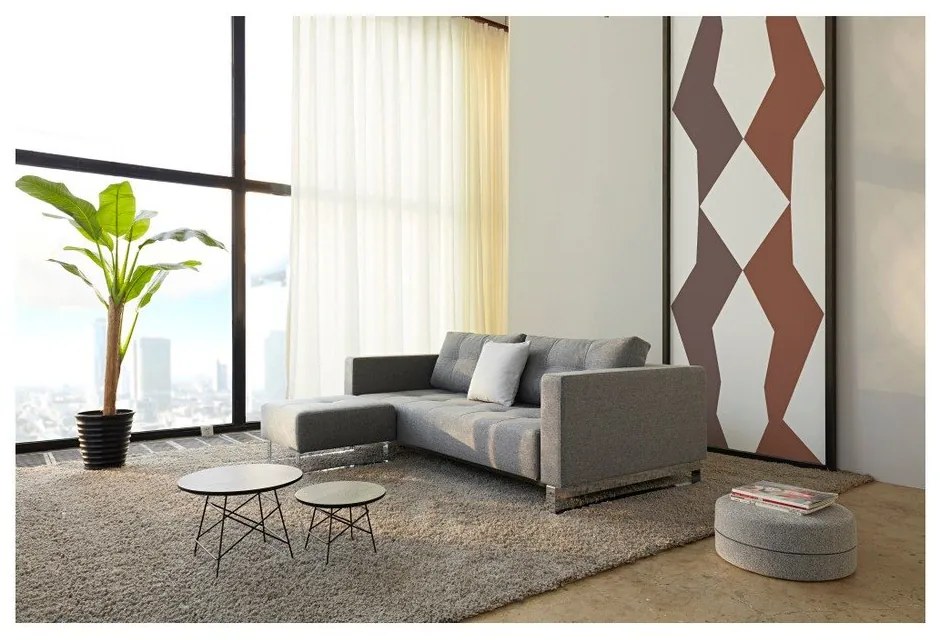 Разтегателен диван, 115 x 230 cm Cassius Twist Charcoal - Innovation