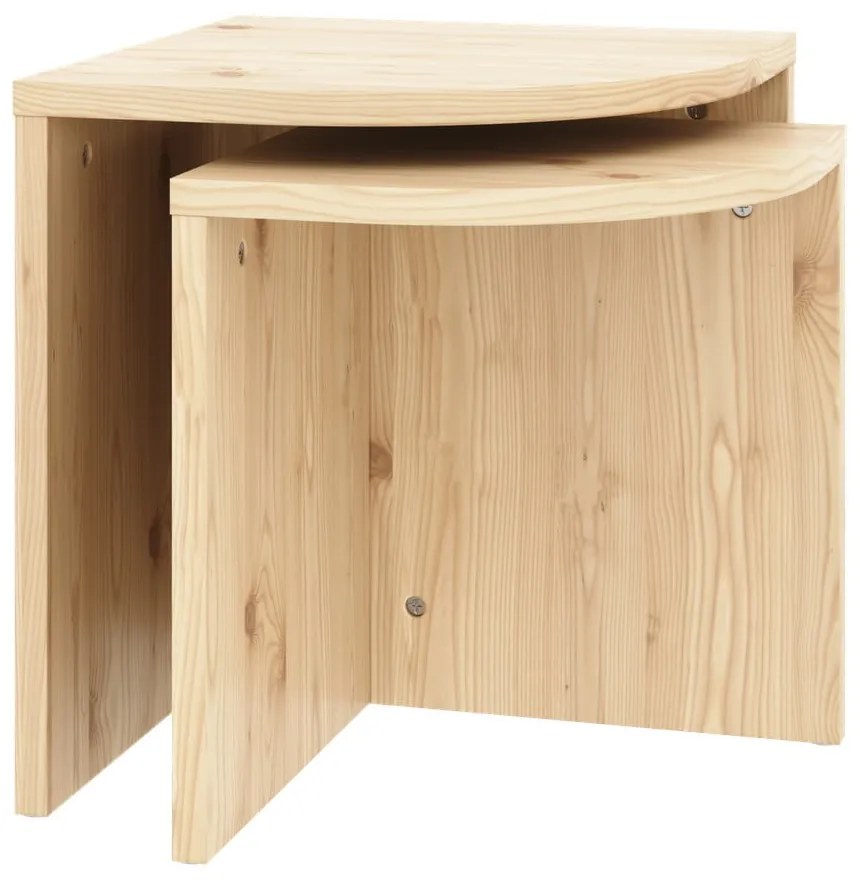 Масички за кафе в комплект 2 бр. от масивен бор в естествен цвят Combine – Karup Design