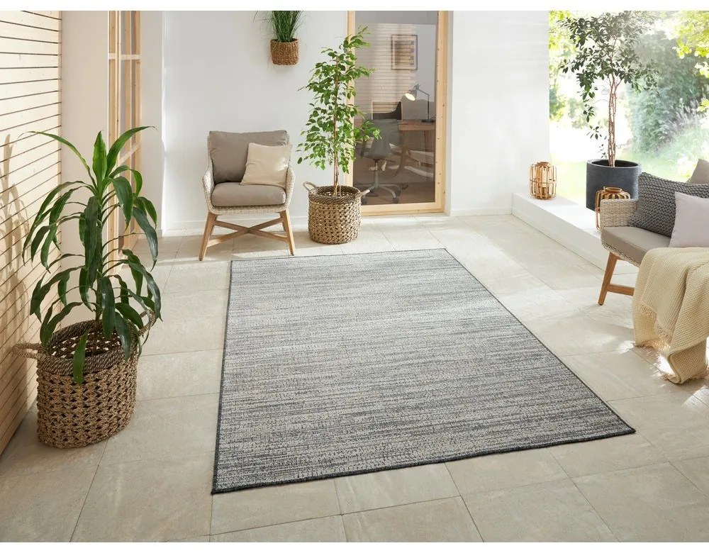 Сив външен килим 150x80 cm Gemini - Elle Decoration