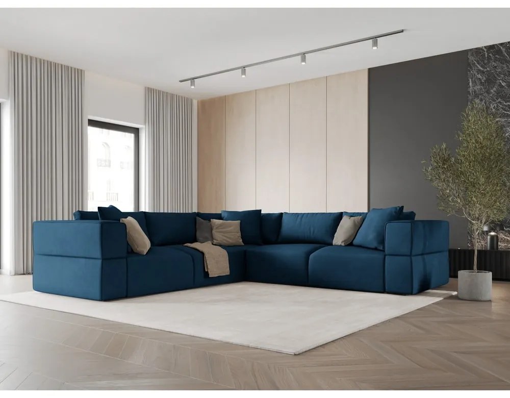 Син променлив ъглов диван Esther – Milo Casa