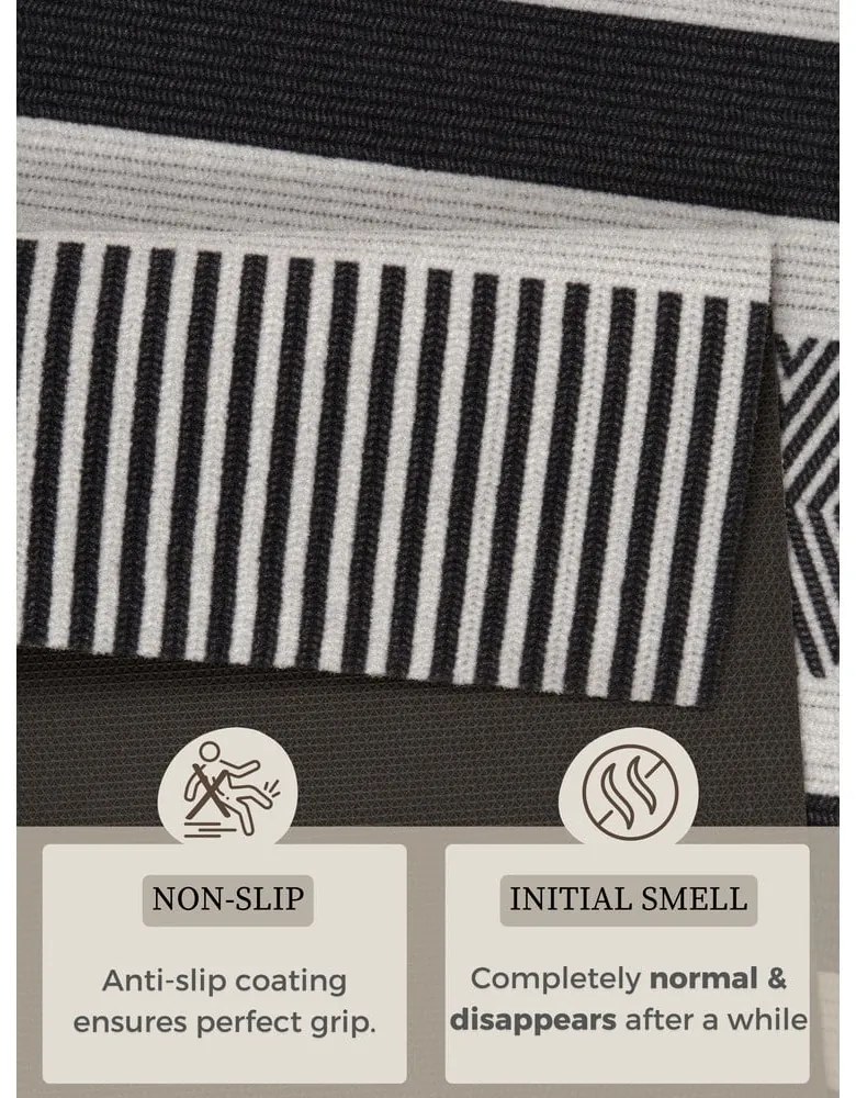 Черно-сива пътека Zala Living Cook &amp; Clean Urban, 45 x 140 cm