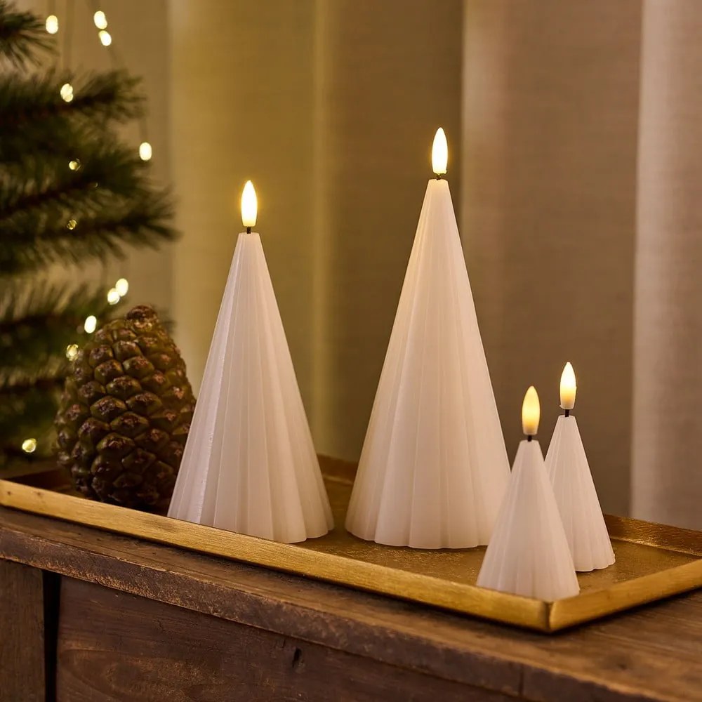 Бяла коледна светлинна украса 2 бр. ø 6 cm Laura – Sirius