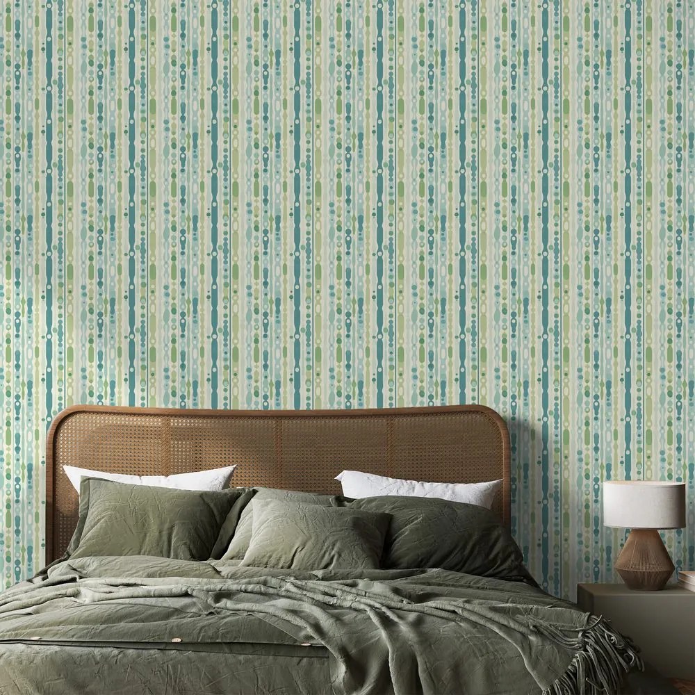 Тапет – Зелени и сини вертикални ивици