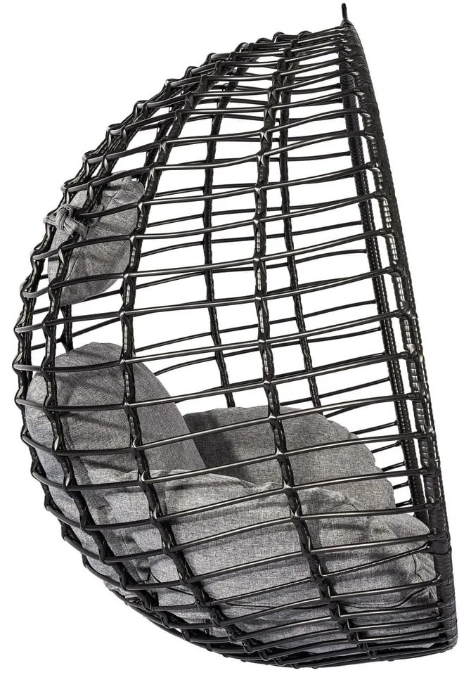 Черно висящо кресло от изкуствен ратан Mila - Bonami Selection