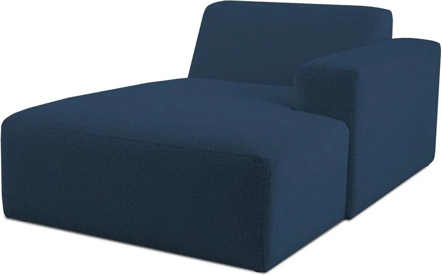 Тъмносин модулен диван от букле (десен ъгъл) Roxy – Scandic