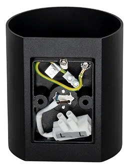 Модерна стенна лампа черна със светлинен ефект - Sabbio