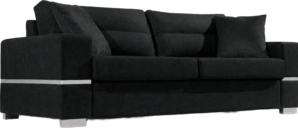 Диван "Fenia" Триместен-210ш 90д см.-Черен