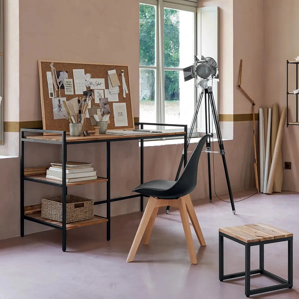 Трапезен стол atmosphera Baya, Полипропилен, Бук - Жълт