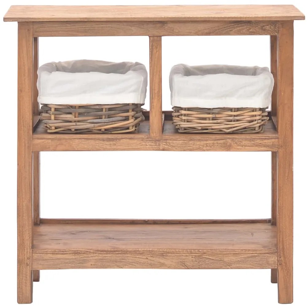 244489 vidaXL Конзолна маса, масивно махагоново дърво, 69x28x70 см