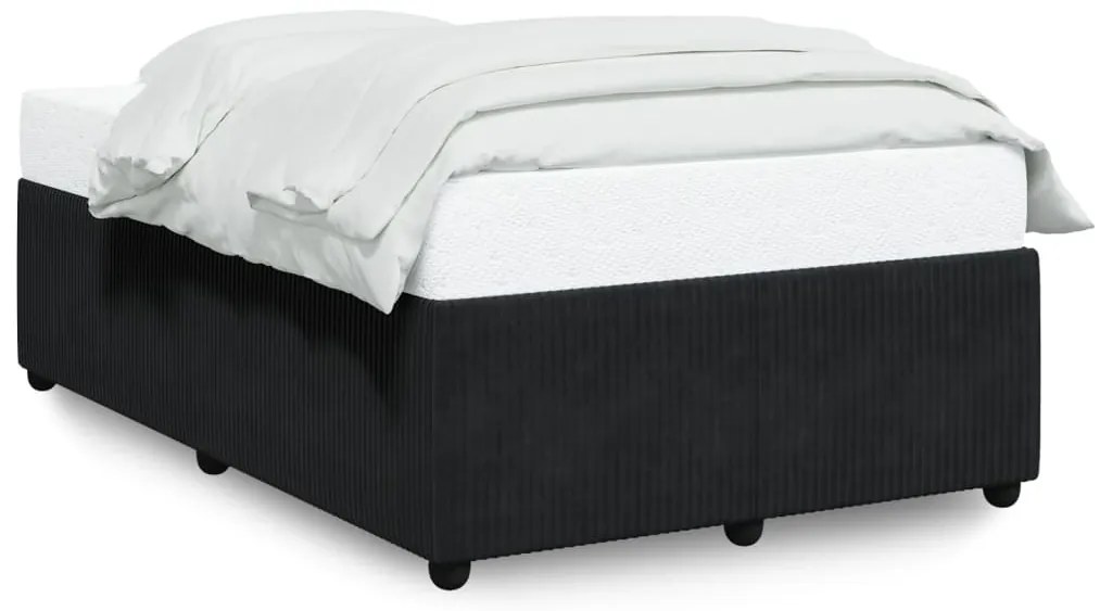 3285002 vidaXL Рамка за легло без матрак, черна, 120x200 см, кадифе