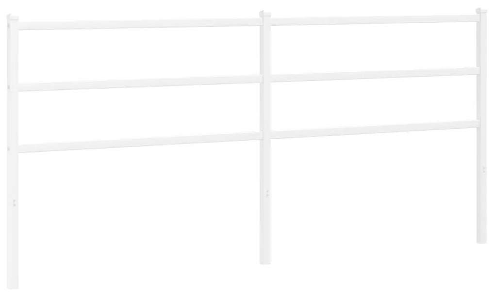 355450 vidaXL Метална резервна табла за легло, бяла, 180 см