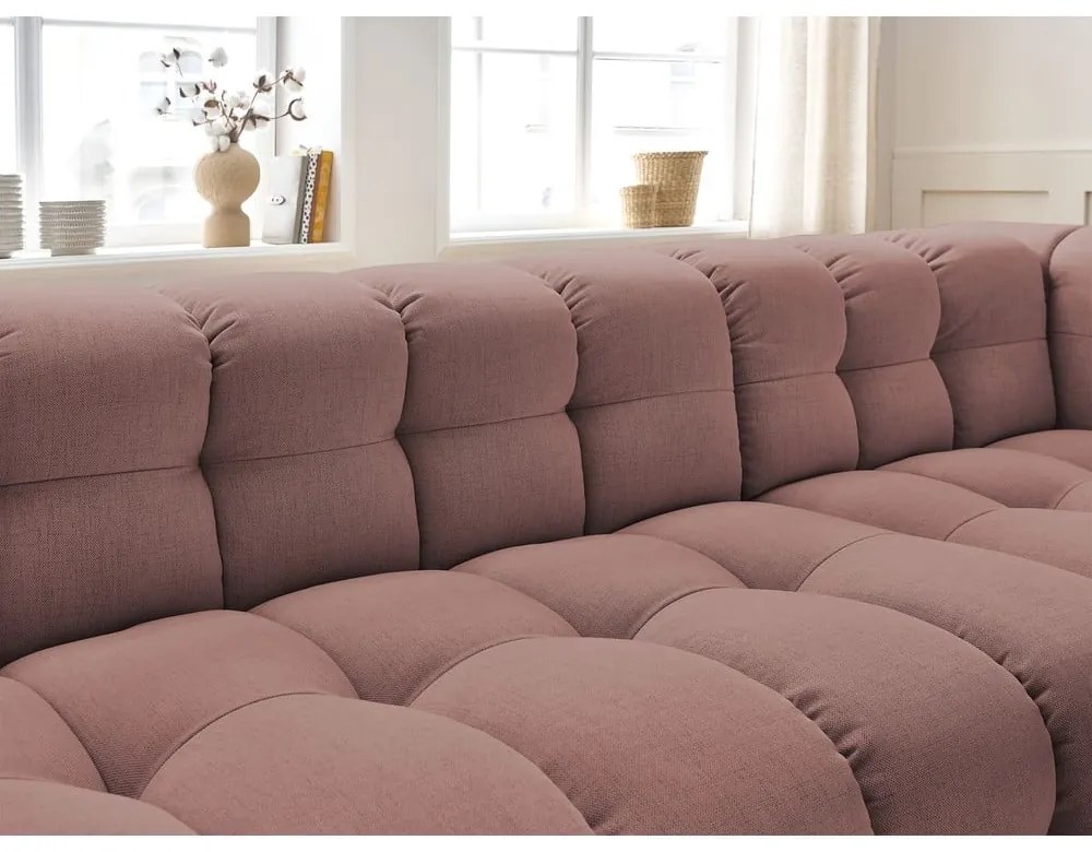 Светлорозов ъглов диван (десен ъгъл) Cloud – Bobochic Paris