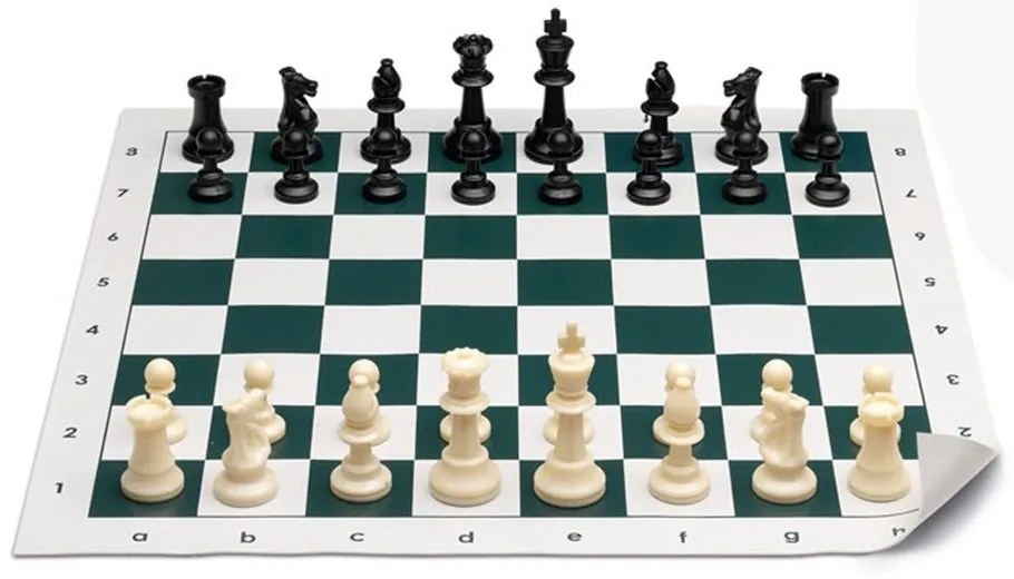 Cayro - Професионален шах със силиконова подложка, 50x50 см