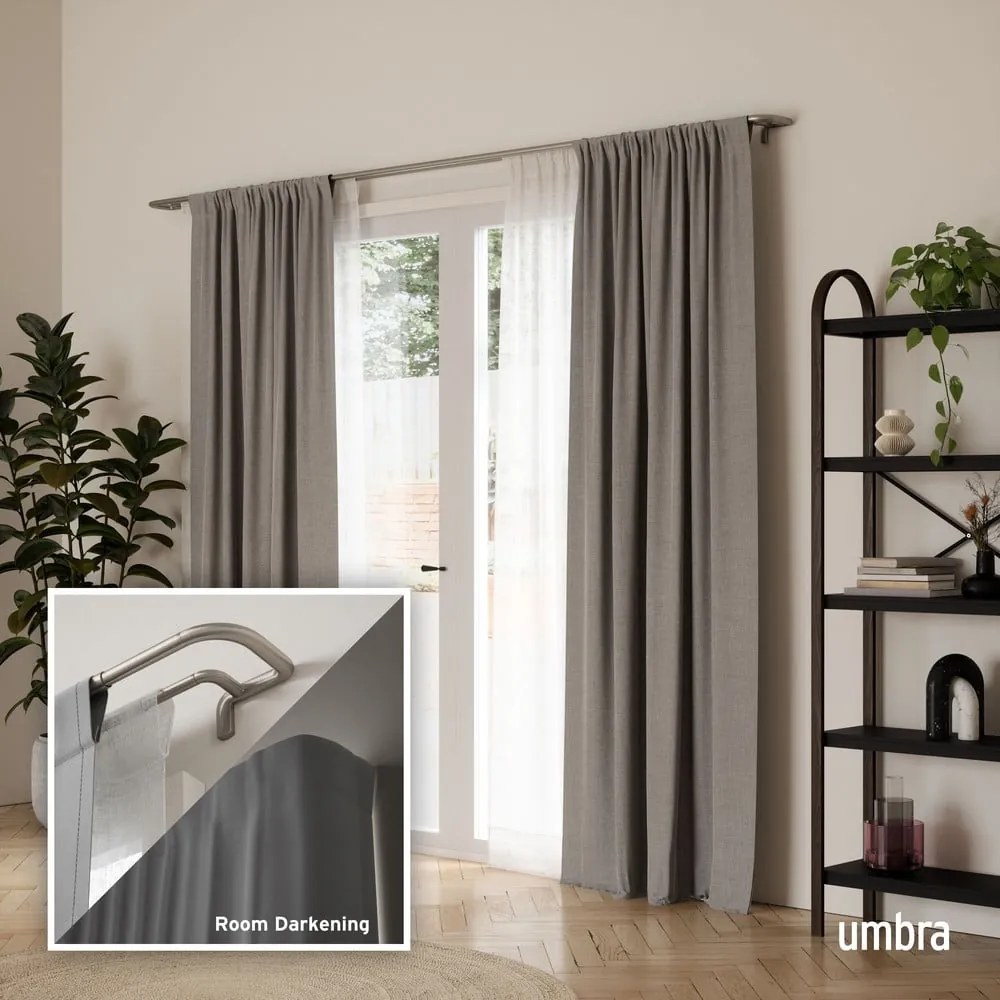 Стоманен разтегателен двоен корниз 168 - 365 cm Twilight – Umbra