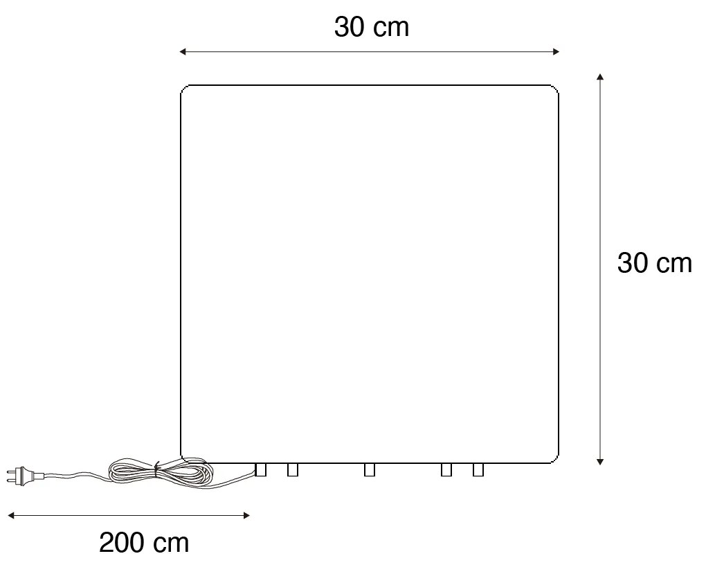 Модерна външна лампа бяла 30 см квадратна IP44 - Nura