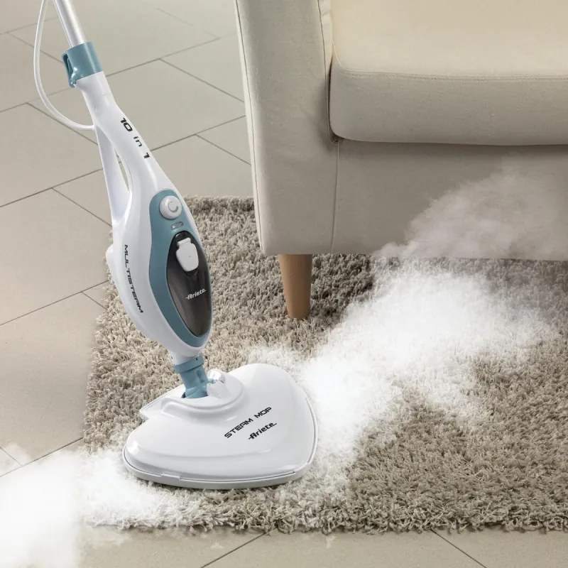 Парочистачка Ariete STEAM MOP 4164/00 10в1, 1500 W, 350 мл, Въртяща се глава, Аксесоари, Бял/Син