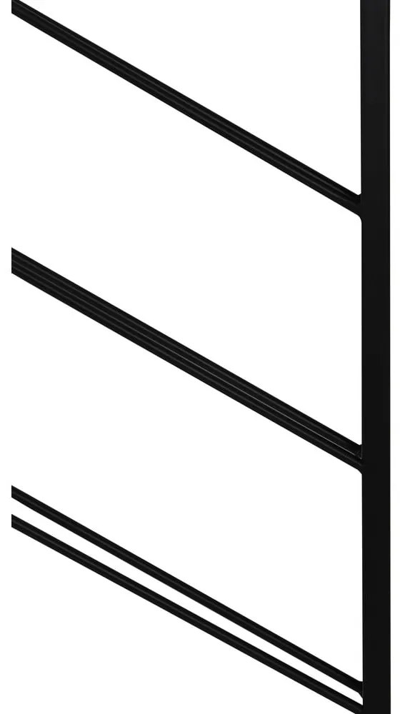 Черен стенен метален стелаж за вино брой бутилки 8 36x160x6 cm Malbeo – Light &amp; Living