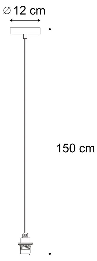 Външна висяща лампа черна IP44 - Cava