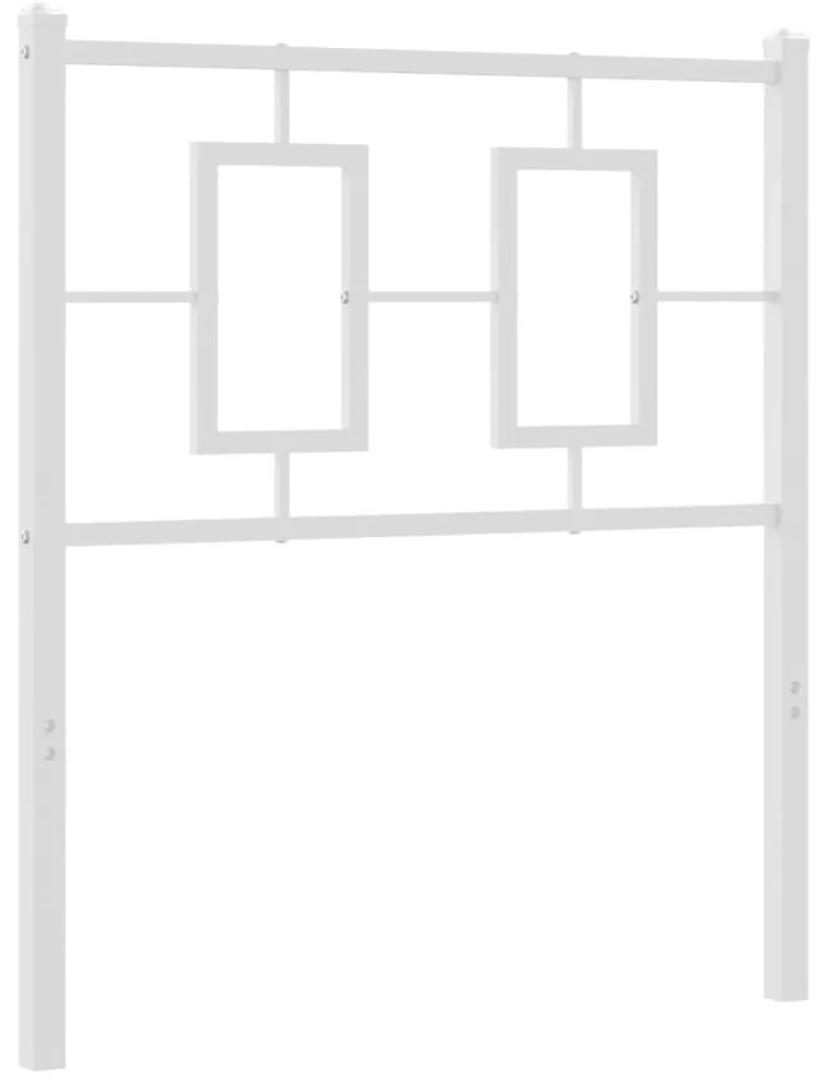 374317 vidaXL Метална резервна табла за легло, бяла, 80 см