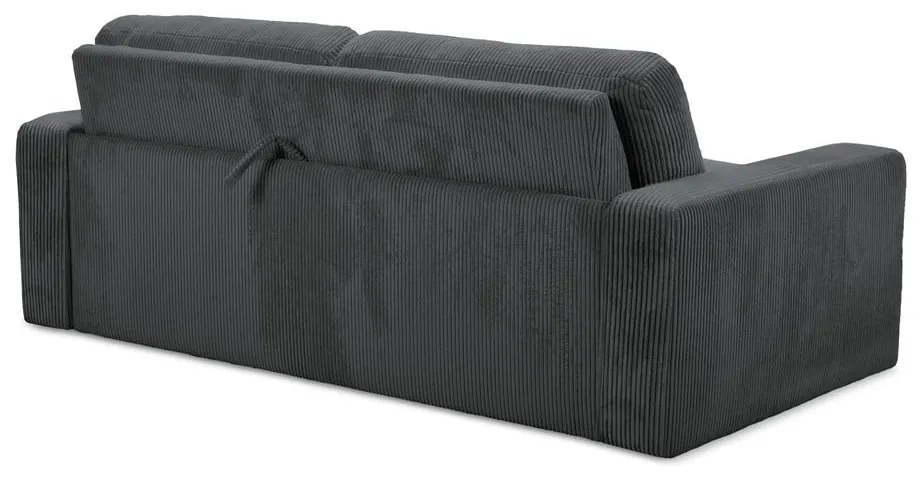 Тъмносив разтегателен диван от рипсено кадифе 195 cm Nona – Makamii