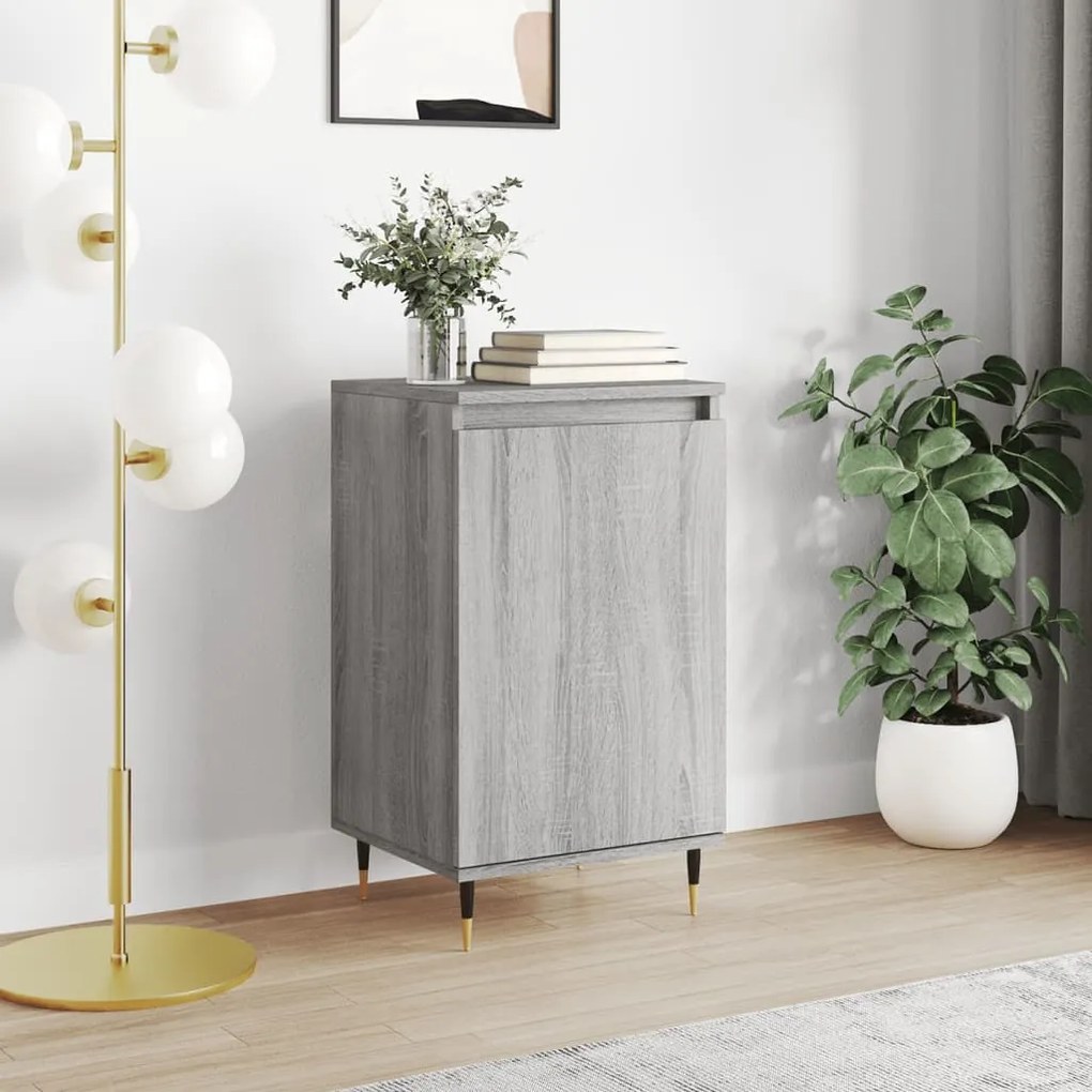831048 vidaXL Бюфет сив сонома 40x35x70 см инженерно дърво