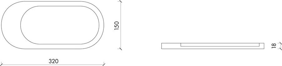 Дървен декоративен поднос 15x32 cm Tenu – noo.ma