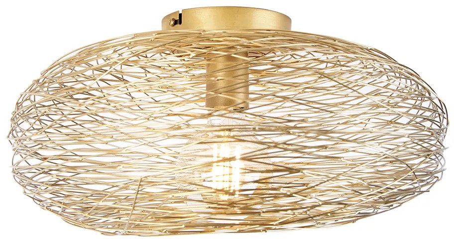 Интелигентна таванна лампа златиста овална с Wifi G95 - Sarella