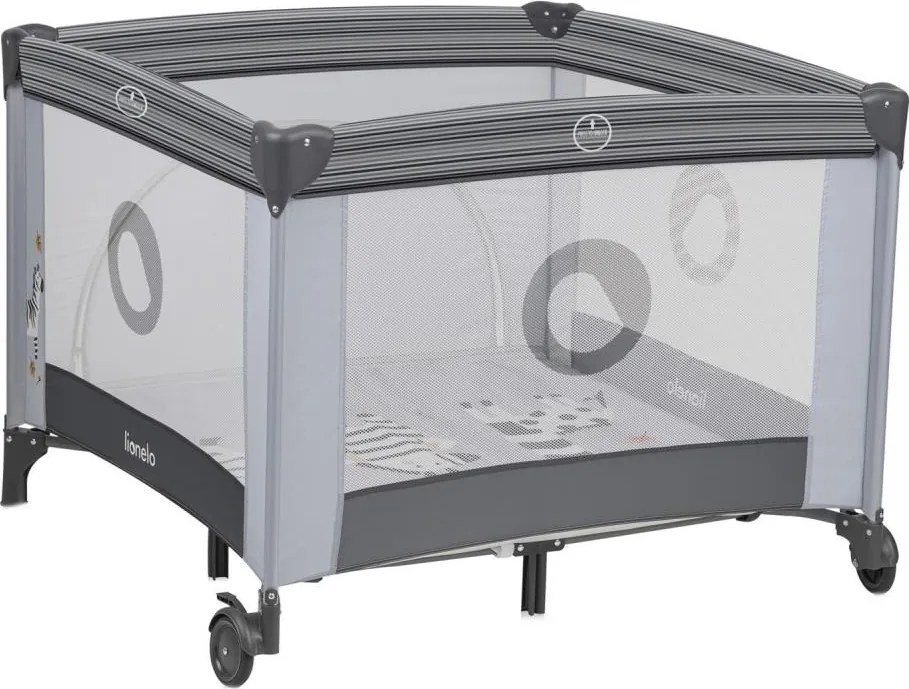 Lionelo - Игрална кошара BONNIE Grey Stone