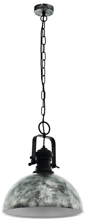 Eglo 79415 - Полилей на верига SADDINGTON 1xE27/60W/230V сив