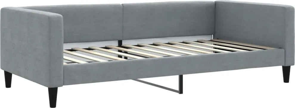 353988 vidaXL Кушетка, светлосива, 100x200 см, плат