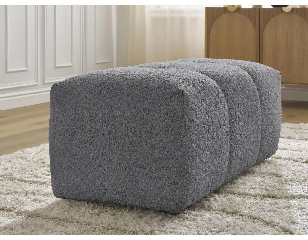 Сива табуретка от букле Roxelane – Bobochic Paris