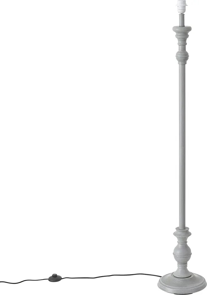 Класическа подова лампа сива без абажур - Classico