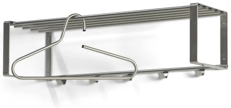 Метална стенна закачалка в сребрист цвят с рафт 70 cm Rex – Spinder Design